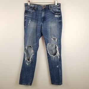 Zara TRF Denim Distressed Jeans